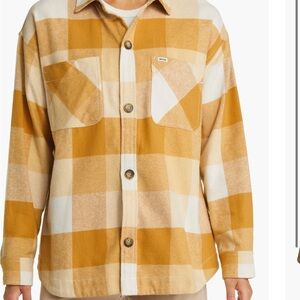 Rip Curl women’s Mustard and Cream Plaid Shirt Jacket